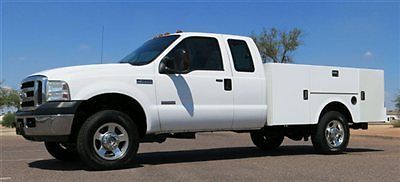 2006 ford f350 diesel ext cab 4x4 6 spd manual stahl utility bed 1 owner clean!!
