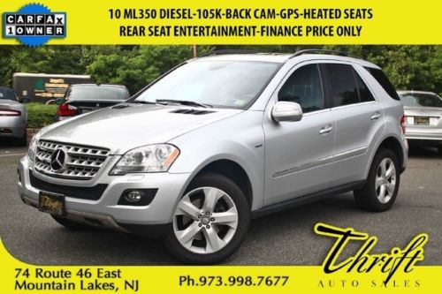 10 ml350 diesel-105k-back cam-gps-rear seat entertainment-finance price only