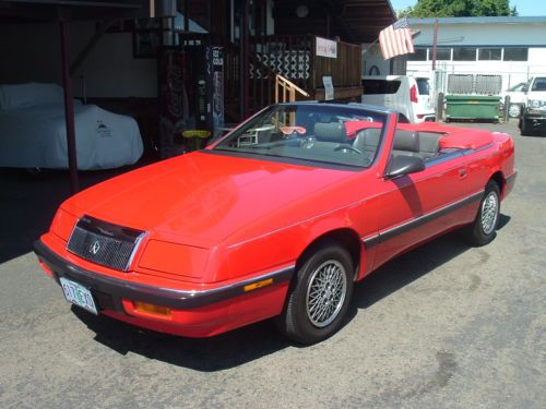 1989 chrysler lebaron convertible. one of a kind all original car with 36,674