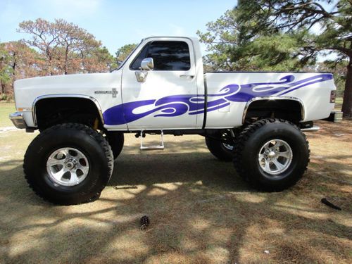 1987 lifted frame off restored chevy monster truck show truck