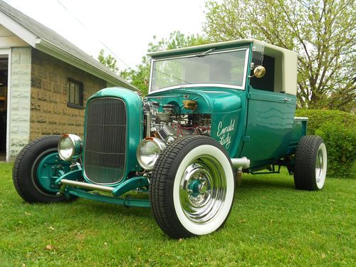 1928 modified custom model a ford roadster pickup a one-of-a-kind all steal body