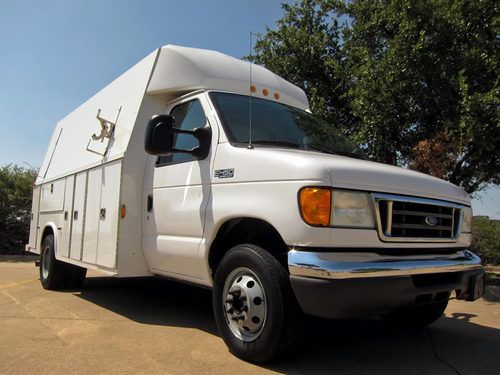 2005 ford e450 utility cargo van, custom box, diesel, tons of storage!
