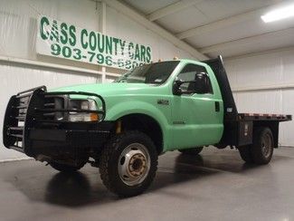 2002 f450 xl 7.3 powerstroke diesel automatic 4x4 flatbed  72176 miles 1 owner