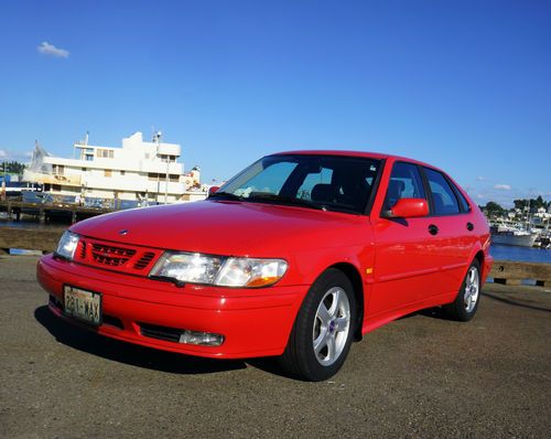 Custom red saab 2001 se aero / b205r low 81,00 actual miles rare sport hatchback