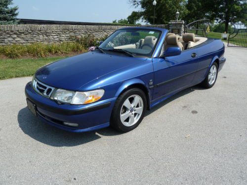 2002 saab 9-3 se convertible 58700 miles immaculate condition, brand new tires