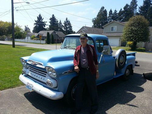 1959 chevy apache 3100 3/4 ton striaght out the barn to the no reserve auction