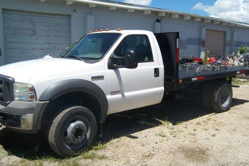 2005 ford f450 xl diesel flat bed low miles excellent condition must sell!!
