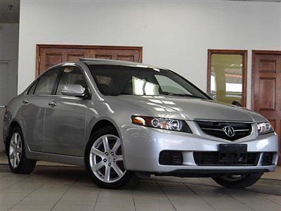 2004 acura tsx silver/gray lthr 6spd manual 1-owner dealer maintained xenon wow