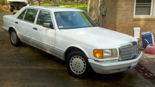 1990 420 sel - 122,000 miles. white  exterior, gray leather interior
