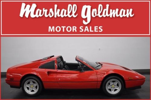 1986 ferrari 328gts rosso corsa red/black recent service only 17,100 miles