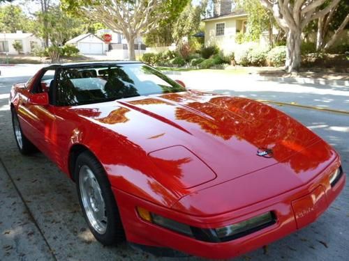 1994 chevy corvette, one owner, california car, 2 tops, 61,000 miles no reserve