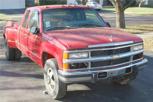 1995 chevy c3500 pick-up truck 1-ton dually 6.5 turbo diesel &amp; fifth wheel hitch