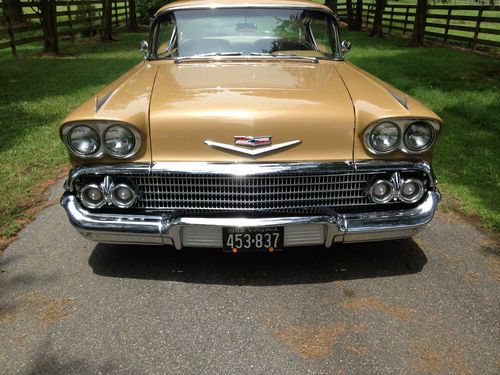 Classic 1958 chevrolet impala anniversary gold excellent condition