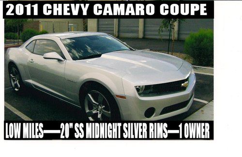 2011 chevy camaro v6 ls coupe 20" ss rims silver tinted automatic low miles