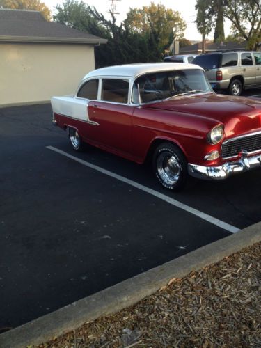 1955 chevrolet bel air 210 post 2 door v/8 automatic cold a/c in great condition