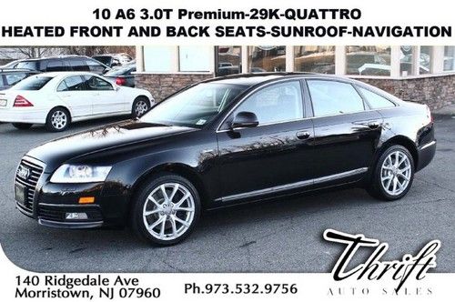 10 a6 3.0t premium-29k-quattro-heated front and back seats-sunroof-navigation