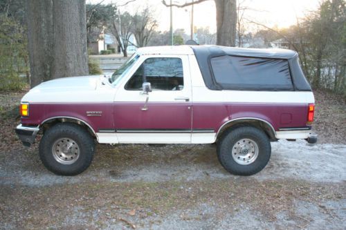 1988 ford full size bronco xlt custom sport utility 2-door 5.8l