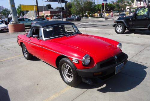 1979 mg mgb convertible roadster manual transmission red  beauty rust free
