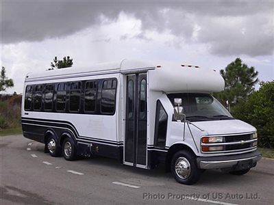 2000 chevrolet g3500 shuttle bus 28 passenger 6.5l diesel v8 express florida