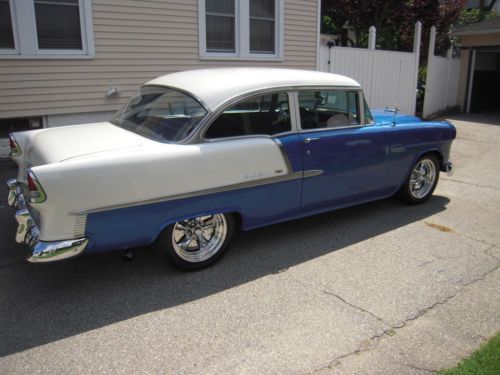 1955 chevy belair 2 door post frame off restoration every nut and bolt !!!