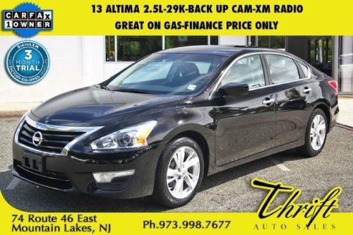 13 altima 2.5l-29k-back up cam-xm radio-great on gas-finance price only