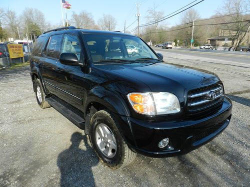 2002 toyota sequoia limited 4wd leather loaded black clean we finance everyone!