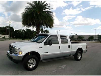 Ford f250 crew cab lariat 4x4 4wd 4dr 7.3 powerstroke turbo diesel nice &amp; clean!