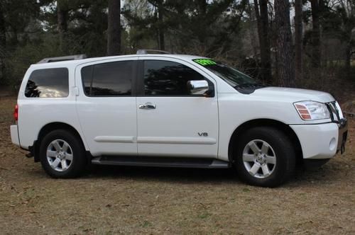 2005 nissan armada le leather, dvd, sunroof, power everything clean carfax!