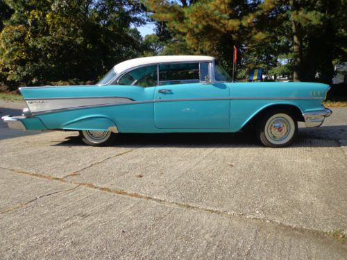 1957 chevrolet bel air 2 dr hardtop with continential kit "restored"