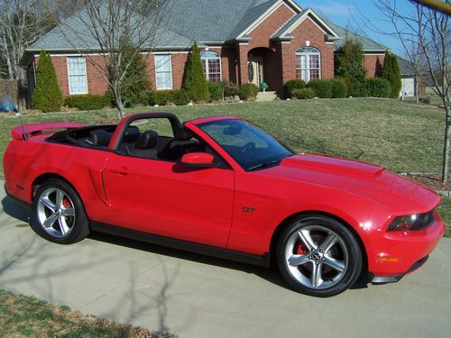 2010 mustang gt premium torch red convertible