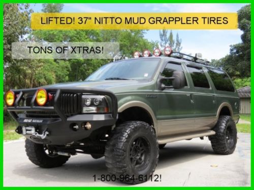 2000 ford excursion limited 4x4 v10 6.8l lifted big tires bumpers lights mustsee
