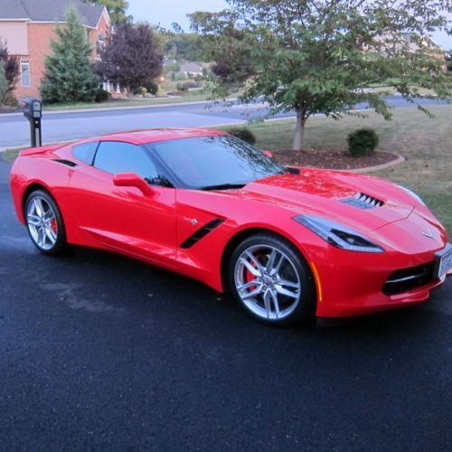 2014 corvette stingray z51 red on red  automatic