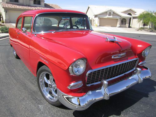 Head turning 1955 chevy 210 2dr post resto mod