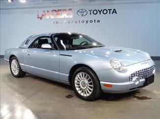 2004 ford thunderbird ice blue metallic removable hard top 2 onwer clean carfax