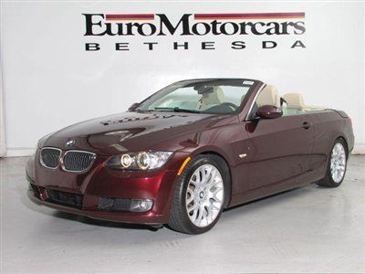 Sport pkg convertible barbera red e90 e93 leather 09 07 financing used coupe md