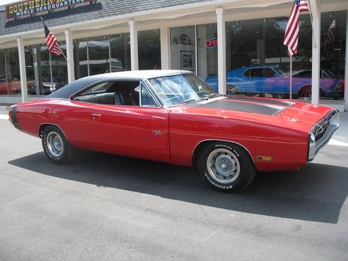 1970 dodge charger r/t viper red 440 64 miles on rostisserie restoraton