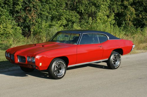70 gto 4 speed, phs documented cardinal red 66 67 68 69 71 72 442 ss rt gs rs gt