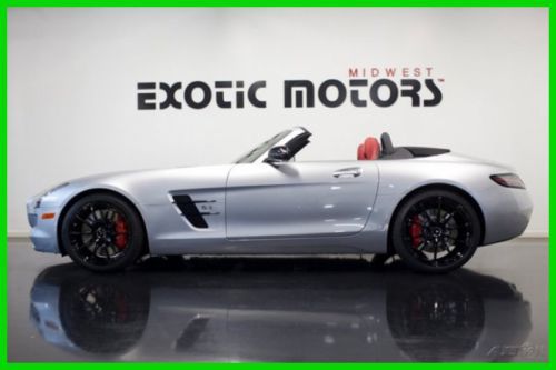2013 sls amg gt roadster, silver on red, 4,845mi only $179,888!!!bang &amp; olufsen!