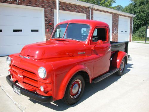 1952 dodge pickup, restored, original, nice, red/black