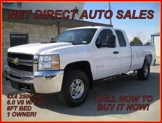 09 chevy 4wd 6.0 6spd auto 8ft bed c.n.g. or gas 1 owner net direct auto texas