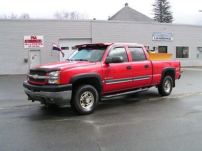 2004 chevy silverado 2500hd ls crewcab 4x4 71/2 fisher plow one owner clean