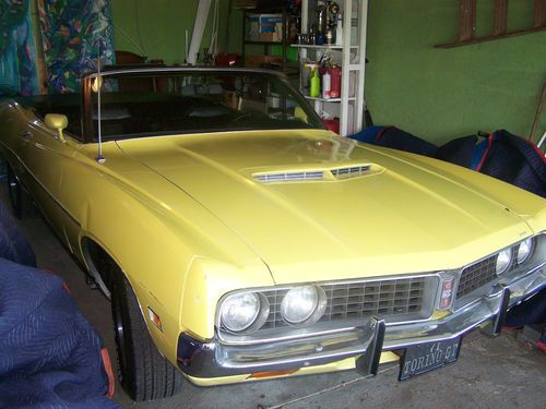 1971 ford torino gt convertible 5.8l 351 cleveland grabber yellow, 1 of 1,613 !