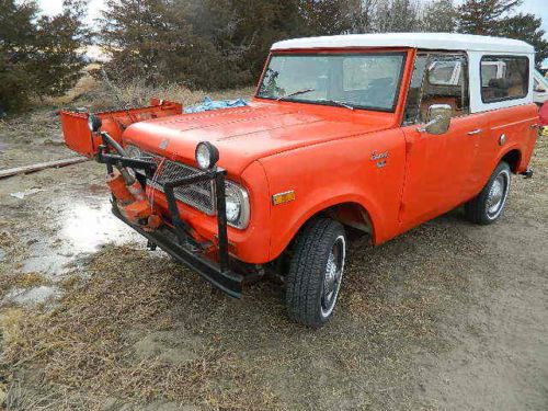1970 international harvester scout 800  6cly automatic  w snow plow