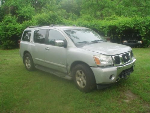 2007 nissan armada se 3rd row seating runs excellent needs body work, no reserve