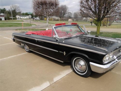 1963 ford galaxie 500 convertible all original low mileage sharp color combo!