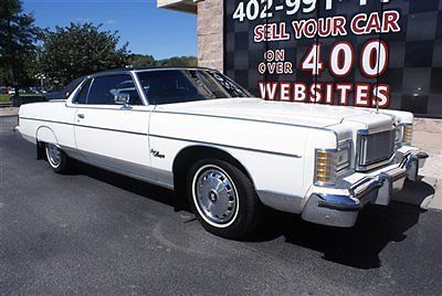 1976 mercury grand marquis coupe 460ci v8 white/black vinyl top very clean
