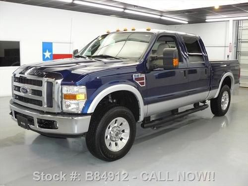2008 ford f250 lariat crew 4x4 diesel htd leather 29k!! texas direct auto