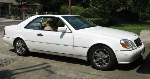 1997  mercedes s 500  white coupe