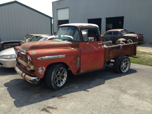 1959 chevrolet 3100 pickup truck 235 6cyl 3 spd on the column project no reserve