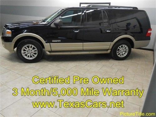 07 expedition el eddie bauer  leather tv dvd folding 3rd row tow pkg new tires
